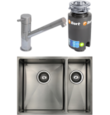 Комплект Мойка кухонная Seaman Eco Marino SME-575DR.A + Смеситель Barcelone SSL-5110 Water + Измельчитель Bort Titan 4000