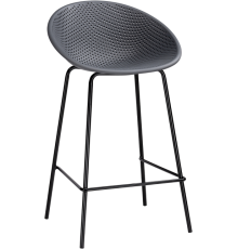 Полубарный стул Woodville Zeta dark grey, ножки black