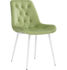 Стул Woodville Гояр confetti green, ножки белый глянец