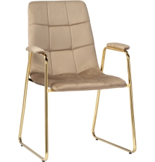 Стул Woodville Lana beige, ножки gold