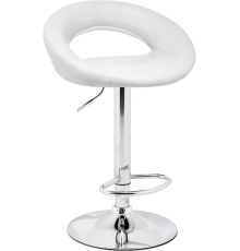Барный стул Woodville Oazis white, опора chrome