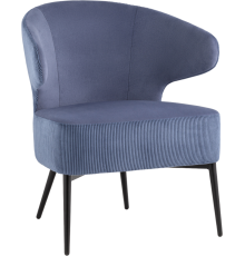 Кресло Stool Group Royal Stripes велюр синий