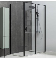 Душевой уголок Allen Brau Priority 140x90, профиль черный браш, стекло прозрачное
