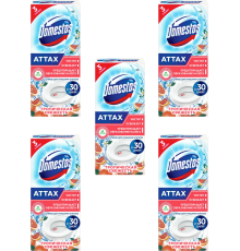 Набор Domestos ароматическая сетка для унитаза, тропическая свежесть 30 г стикер, 5 шт.