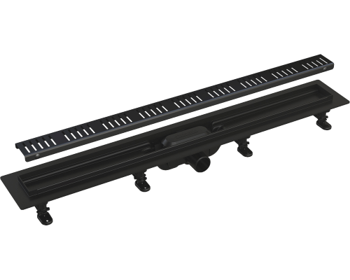 Душевой трап (лоток) AlcaPlast APZ19 APZ19BLACK-750 с решеткой и опорами