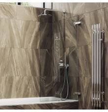 Шторка на ванну Maybahglass MGV-644-4 40 см, профиль хром, стекло прозрачное