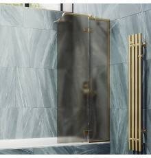 Шторка на ванну Maybahglass MGV-658-3 69 см, профиль золото, стекло бронза матовое