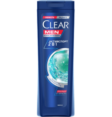 Шампунь Clear Men Активспорт для всех типов волос, 2 в 1, для ежедневного применения, 200 мл
