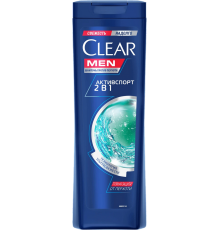 Шампунь Clear Men Активспорт для всех типов волос, 2 в 1, для ежедневного применения, 400 мл