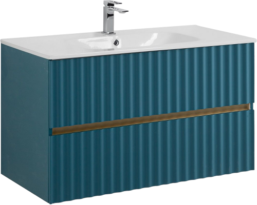 Тумба под раковину Art Max Elegant 100 подвесная, аквамарин