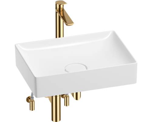 Комплект Wellsee Pure BY Wellsee 201004418 глянцевый белый, золото, 5 в 1