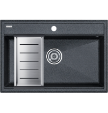 Мойка кухонная Paulmark Stepia PM117551-DG+A375-BS с коландером, графит