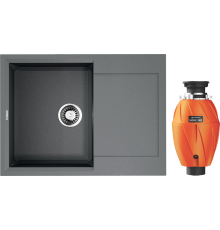 Комплект Мойка кухонная Omoikiri Sakaime 68-GR leningrad grey + Измельчитель Nagare 1000