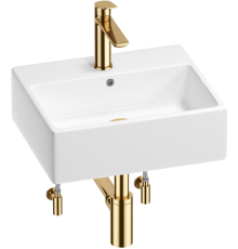 Комплект Wellsee Graceful Pro 201004578 глянцевый белый, золото, 5 в 1