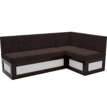Угловой кухонный диван Mebel-Ars Нотис R 187х82х112 см микровелюр кордрой коричневый