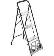 Стремянка Zalger 911-3 3 ступени, односторонняя, с колесами