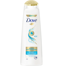 Бальзам Dove Hair therapy Восстановление и объем увлажняющий, питательный, для объема, для кудрявых волос, для всех типов волос, для поврежденных волос, для тонких волос, 350 мл