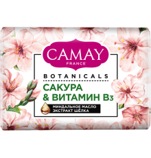 Твердое мыло CAMAY Botanicals японская сакура, глицериновое, увлажняющее, 85 г