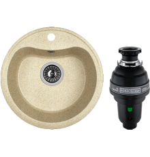 Комплект Мойка кухонная Dr. Gans Dora терра + Измельчитель Bone Crusher BC 1000-AS