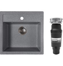 Комплект Мойка кухонная Reflexion Zia RX1251GR гравий + Измельчитель Bone Crusher BC 910-SL-Slim Line