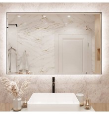 Зеркало Benetto Белладжио 120x80, с подсветкой, черное матовое