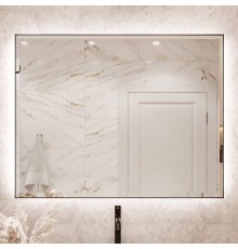 Зеркало Benetto Белладжио 100x80, с подсветкой, черное матовое
