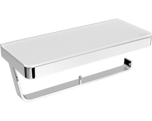 Держатель туалетной бумаги Lemark Glass line 9721040 хром, белый