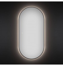 Зеркало Wellsee 7 Rays’ Spectrum 55х100 с подсветкой, черное матовое