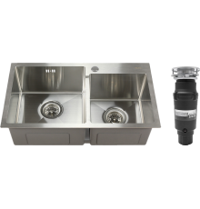 Комплект Мойка кухонная Melana S7240H сатин + Измельчитель Bone Crusher BC 910-SL-Slim Line