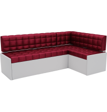 Угловой кухонный диван Mebel-Ars Ганновер 178x82x103 см R бархат красный star velvet 3 dark red