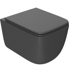 Унитаз подвесной Point Меркурий PN41831GM серый матовый, безободковый, с микролифтом