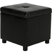 Пуф Stolline Квин 41х41 экокожа college black
