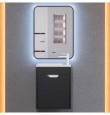 Мебель для ванной комнаты Uperwood Modul 50 подвесная, 1 дверца, матовая черная