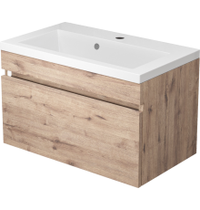 Тумба под раковину Uperwood Eva 60 подвесная, 1 ящик, крафт табачный