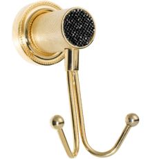 Крючок Boheme Royal Cristal Black Gold 10926-G-B двойной, золото