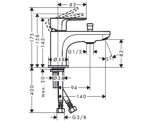 Hansgrohe Rebris S Смеситель для ванны/душа, 1 отв., цвет: хром. 72436000 Hansgrohe Rebris S Смеситель для ванны/душа, 1 отв., цвет: хром. 72436000