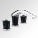 THG Bagatelle pierre noire Смеситель для раковины, 3 отв., цвет: хром. U3E-A02-151