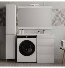 Мебель для ванной комнаты Style Line Даллас 110 Люкс Plus R напольная, белая, 3 ящика