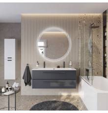 Мебель для ванной комнаты Cezares Eco Cer-N 120, grafito, раковина Eco 120-1-2, ручки матовые черные