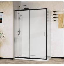 Душевой уголок Vincea City VSR-5CT9012CLB 120х90 см, профиль черный, стекло прозрачное