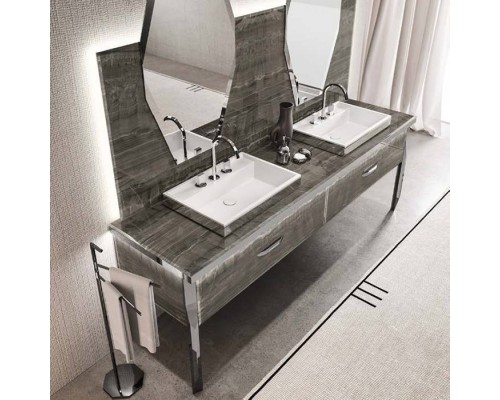 VITAGE milldue edition HILTON 06/b Комплект мебели 226х56х77см напольный, 2 раковины, 2 зеркала, с подсветкой, цвет: alabastro bronze/полированная сталь. 9264.STEEL.3 (С МЕБЕЛЬЮ), 5819, H123.100.98, 5815.2392.100.98*2.LED, 5818.225.100*2 VITAGE milldue edition HILTON 06/b Комплект мебели 226х56х77см напольный, 2 раковины, 2 зеркала, с подсветкой, цвет: alabastro bronze/полированная сталь. 9264.STEEL.3 (С МЕБЕЛЬЮ), 5819, H123.100.98, 5815.2392.100.98*2.LED, 5818.225.100*2