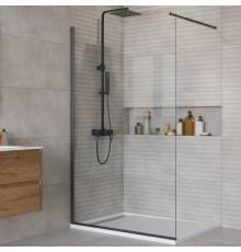 Душевая перегородка BelBagno Kraft 110 см, профиль матовый черный