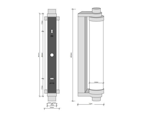 Decor Walther Vienna 40 PL Светильник настенный 6x10x40см, 1x 2G11 24W, цвет: никель полированный. 0325830