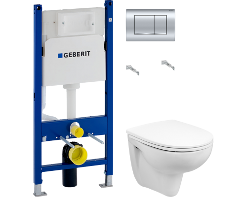 Комплект Унитаз подвесной Wanfald Lauta 47302100005 белый + Инсталляция Geberit Duofix Delta 458.163.21.1 с кнопкой смыва, хром Комплект Унитаз подвесной Wanfald Lauta 47302100005 белый + Инсталляция Geberit Duofix Delta 458.163.21.1 с кнопкой смыва, хром