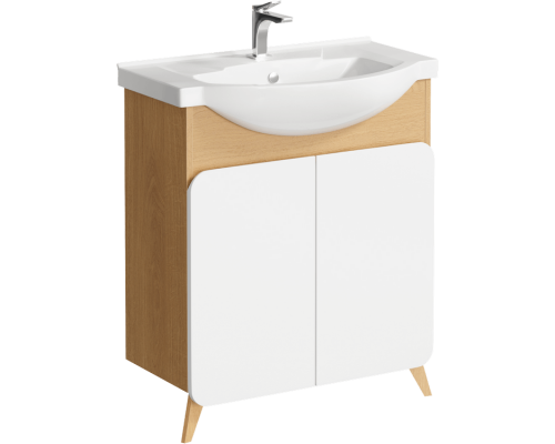 AQ BAS0107DZ Basic Тумба под умывальник напольная, 750х765х440 мм, дуб золотой BAS0107DZ