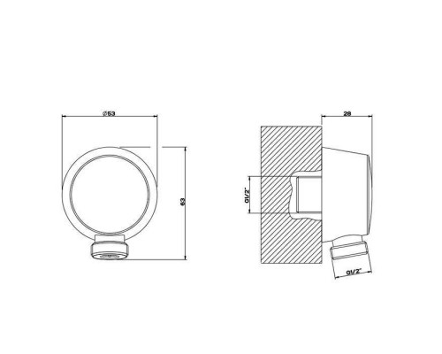 Gessi Emporio shower Вывод воды, цвет: хром. 47269#031