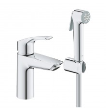 Grohe 23 124 003 Eurosmart Смеситель для раковины 92 мм, гладкий, с гигиеническим душем 23124003Gr
