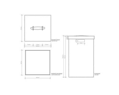 Decor Walther Brownie WB Корзина для белья 38.5x38.5x60.5, с крышкой, напольная, цвет: черная кожа. 0924960 Decor Walther Brownie WB Корзина для белья 38.5x38.5x60.5, с крышкой, напольная, цвет: черная кожа. 0924960