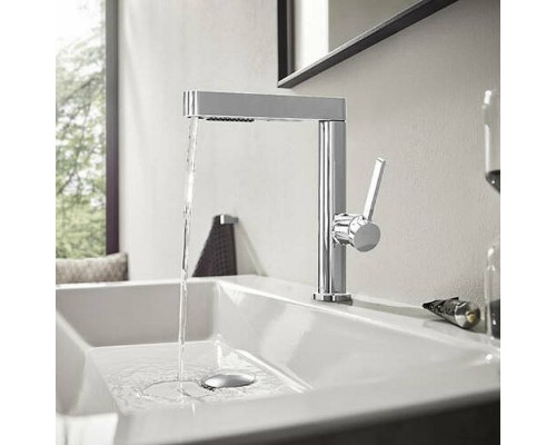 Hansgrohe Finoris Смеситель для раковины, 1 отв., с донным клапаном Push-Open, цвет: хром. 76063000 Hansgrohe Finoris Смеситель для раковины, 1 отв., с донным клапаном Push-Open, цвет: хром. 76063000