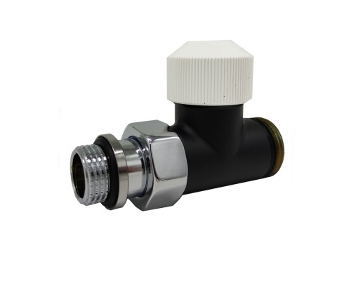 Прямой клапан SR Rubinetterie Tondera термостатический 1/2 х3/4Е, цвет черный 0635-1500VCES